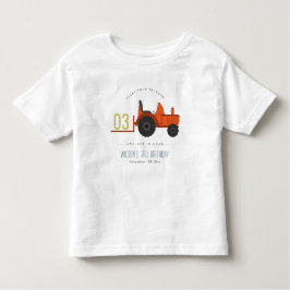 Camiseta De Bebé Cute Red Rust Farm Tractor Niños De Cualquier Edad