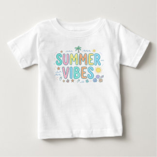 Camiseta De Bebé Cute Retro Verano Vibes Groovy Playa Baby T-Shirt