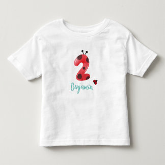Camiseta De Bebé Cute rojo Polka dot Ladybug Segundo nombre de fies