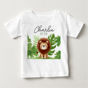 Camiseta De Bebé Cute Safari Lion Birthday