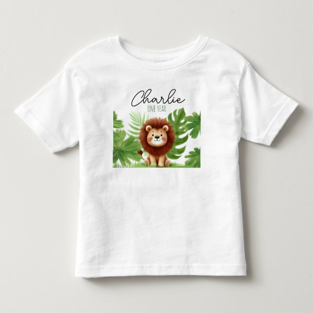 Camiseta De Bebé Cute Safari Lion Birthday (Anverso)