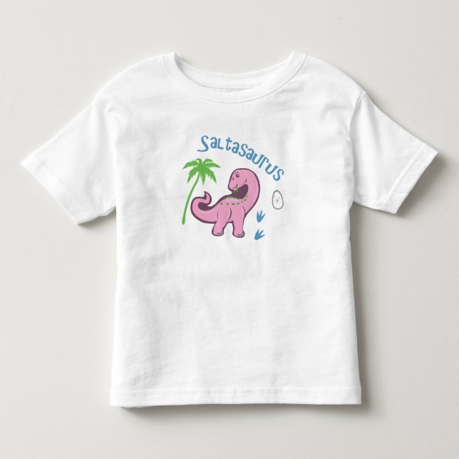 Camiseta De Bebé Cute Saltasaurus (Anverso)