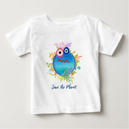 Camiseta De Bebé Cute Salve El Planeta Bebé Camiseta