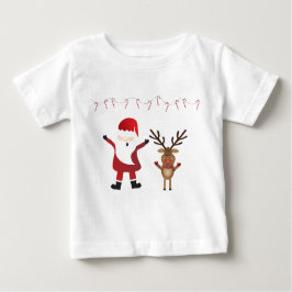 Camiseta De Bebé Cute Santa Claus Rudolph Red Nosed Reindeer