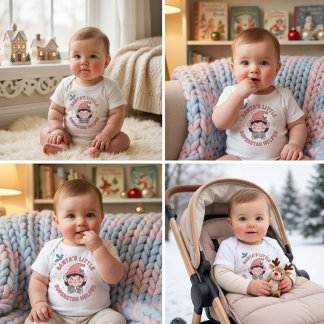 Camiseta De Bebé Cute Santas Little Superstar Helper