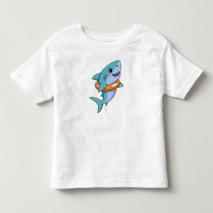 Camiseta De Bebé Cute Shark Baby Con Flotador