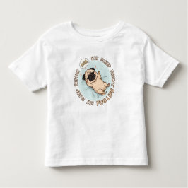 Camiseta De Bebé Cute Sleeping Pug Baby Shirt | Eat Sleep Repeat