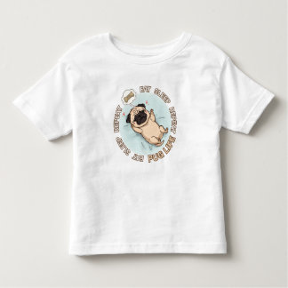 Camiseta De Bebé Cute Sleeping Pug Baby Shirt | Eat Sleep Repeat