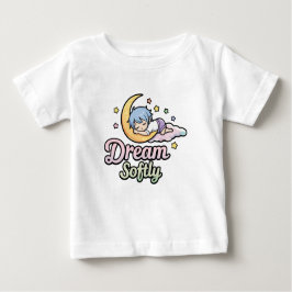 Camiseta De Bebé Cute Sleepy Moon Illustration with Quote