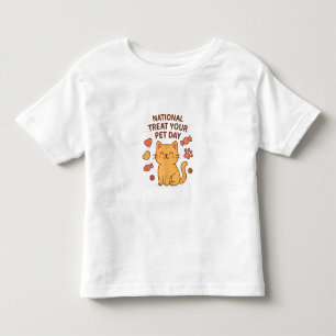 Camiseta De Bebé Cute Smiling Cat Shirt   National Treat  Pet Day