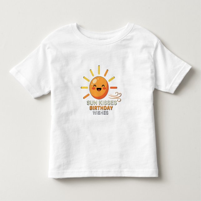 Camiseta De Bebé Cute Smiling Sun Birthday Wishes Toddler Fine Jers (Anverso)