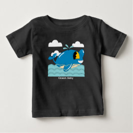 Camiseta De Bebé Cute Smiling Whale Cartoon – Kawaii Ocean Sea Life