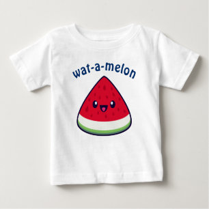 Camiseta De Bebé Cute Sonriente sandía Kawaii
