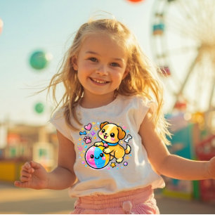 Camiseta De Bebé Cute Sparkle Puppy Y2K Toddler Tee