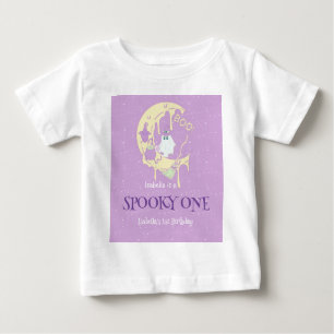 Camiseta De Bebé Cute Spooky One Ghost Moon Halloween 1er cumpleaño