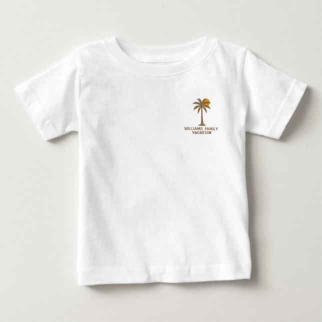 Camiseta De Bebé Cute Summer Trip Toddler Family Vacation  (Anverso)