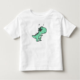Camiseta De Bebé Cute T-Rex Playing Music for Kids🎵