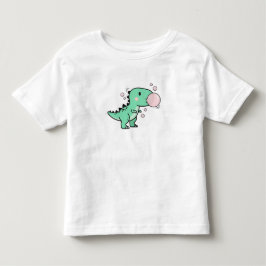 Camiseta De Bebé Cute T-Rex Soplando Chicle para Cumpleaños de Niño