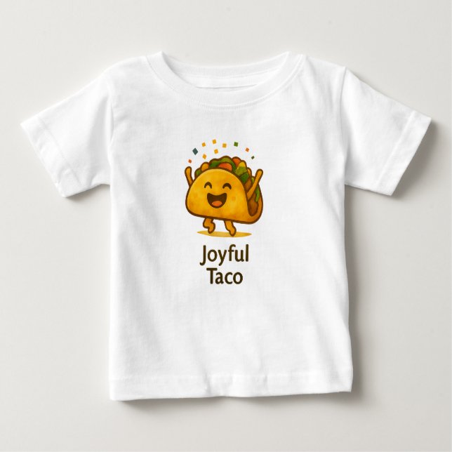 Camiseta De Bebé Cute Taco Baby T-Shirt Funny First Birthday Fiesta (Anverso)
