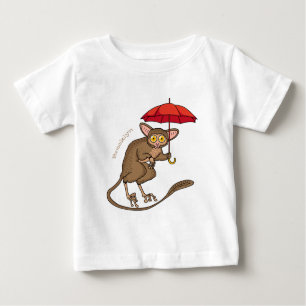 Camiseta De Bebé Cute Tarsier con ilustracion personalizado paragua