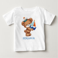 Cute Teddy Bear Littlle Sailor Personalizado