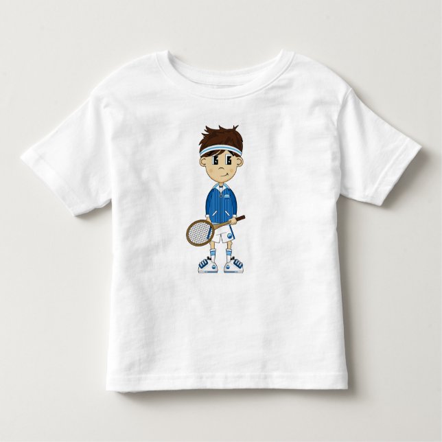 Camiseta De Bebé Cute Tennis Boy Tee (Anverso)