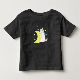 Camiseta De Bebé Cute Unicorn en la Luna – Bebé Niña Personalizada