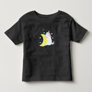 Camiseta De Bebé Cute Unicorn en la Luna – Personalizado para Bebé