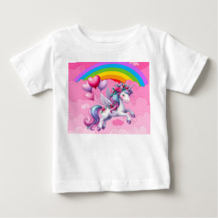 Camiseta De Bebé Cute Unicornio.