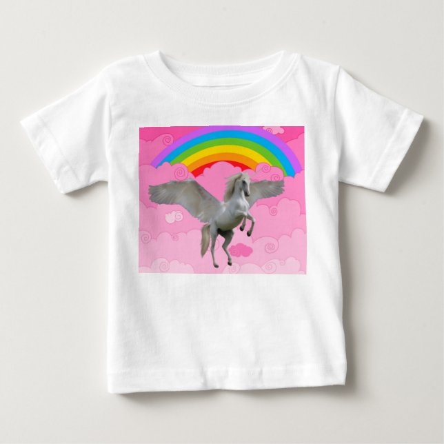 Camiseta De Bebé Cute Unicornio. (Anverso)