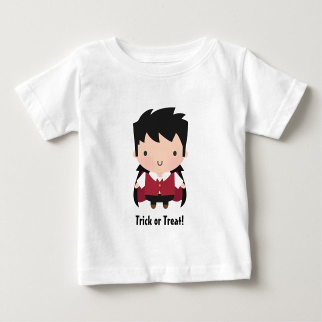 Camiseta De Bebé Cute Vampire Boy Baby Halloween (Anverso)