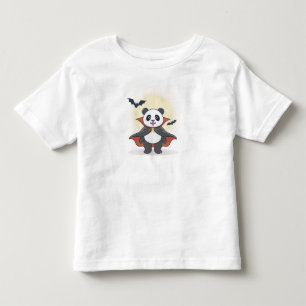 Camiseta De Bebé Cute Vampire Panda en capa con murciélagos