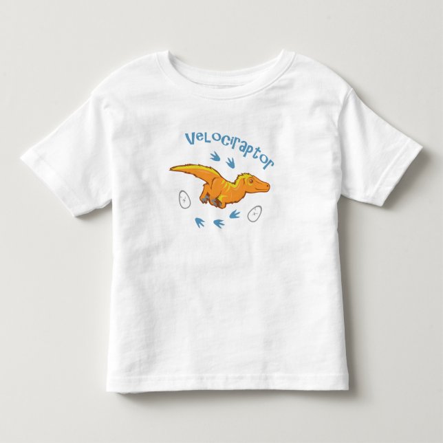 Camiseta De Bebé Cute Velociraptor (Anverso)