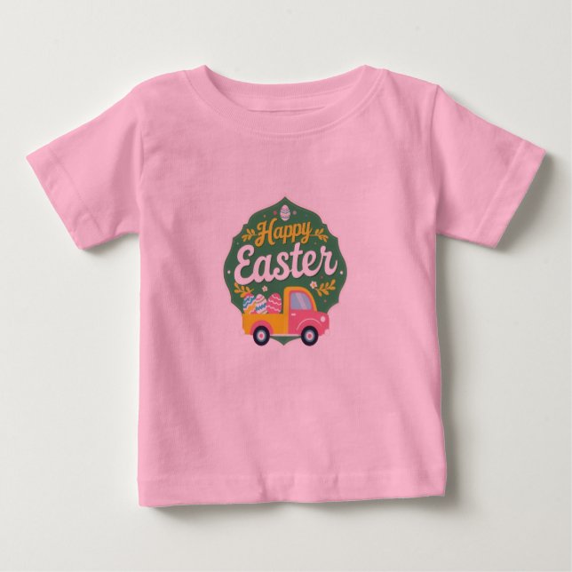 Camiseta De Bebé Cute Vintage Easter Gráfica Tee (Anverso)