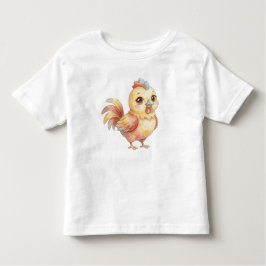 Camiseta De Bebé Cute Watercolor Baby Chicken – Kids T-Shirt
