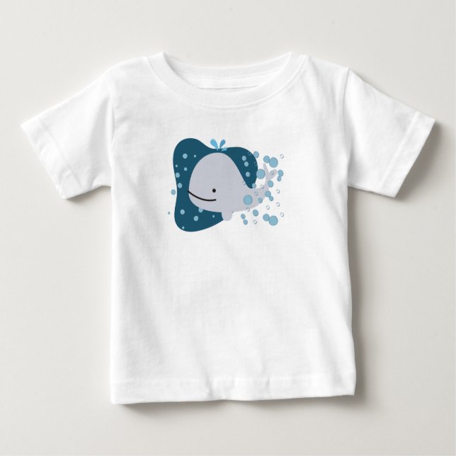 Camiseta De Bebé Cute Whale (Anverso)