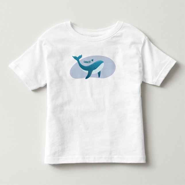 Camiseta De Bebé Cute Whale (Anverso)