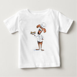 Camiseta De Bebé Cute Whimsical Dog Chef