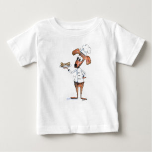 Camiseta De Bebé Cute Whimsical Dog Chef