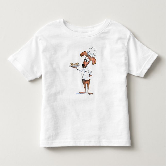 Camiseta De Bebé Cute Whimsical Dog Chef (Anverso)