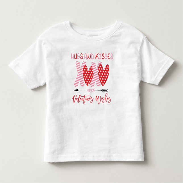 Camiseta De Bebé Cute XOXO Hugs and Kisses Valentine (Anverso)