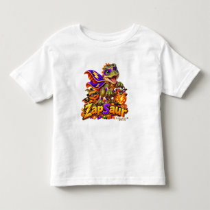 Camiseta De Bebé Cute ZapSaur Dinosaur Superhéroe Halloween Niños