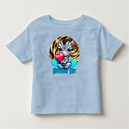 Camiseta De Bebé Cute Zebra Birthday Boy