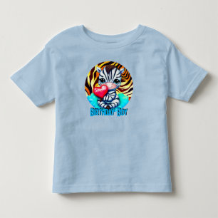 Camiseta De Bebé Cute Zebra Birthday Boy
