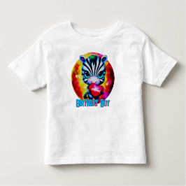Camiseta De Bebé Cute Zebra Birthday Boy