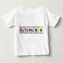 Camiseta De Bebé CuTeNeSS elementos periódicos tee de bebé