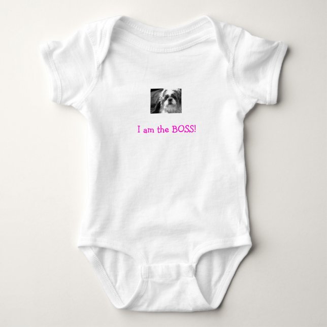 Camiseta De Bebé cutesieb&w, ¡soy el JEFE! (Anverso)