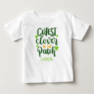 Camiseta De Bebé Cutest Clover en Patch St Paddy Funny Citation Nam