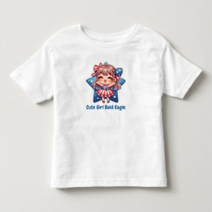 Camiseta De Bebé Cuti Patriota – Águila Calva Bebé con Lazo para Ni
