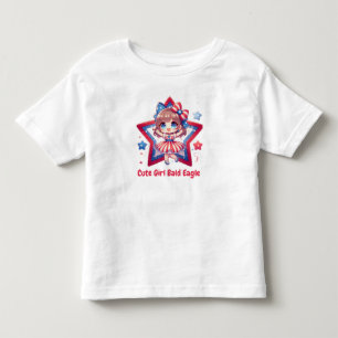 Camiseta De Bebé Cuti Patriota – Águila Calva Bebé con Lazo para Ni